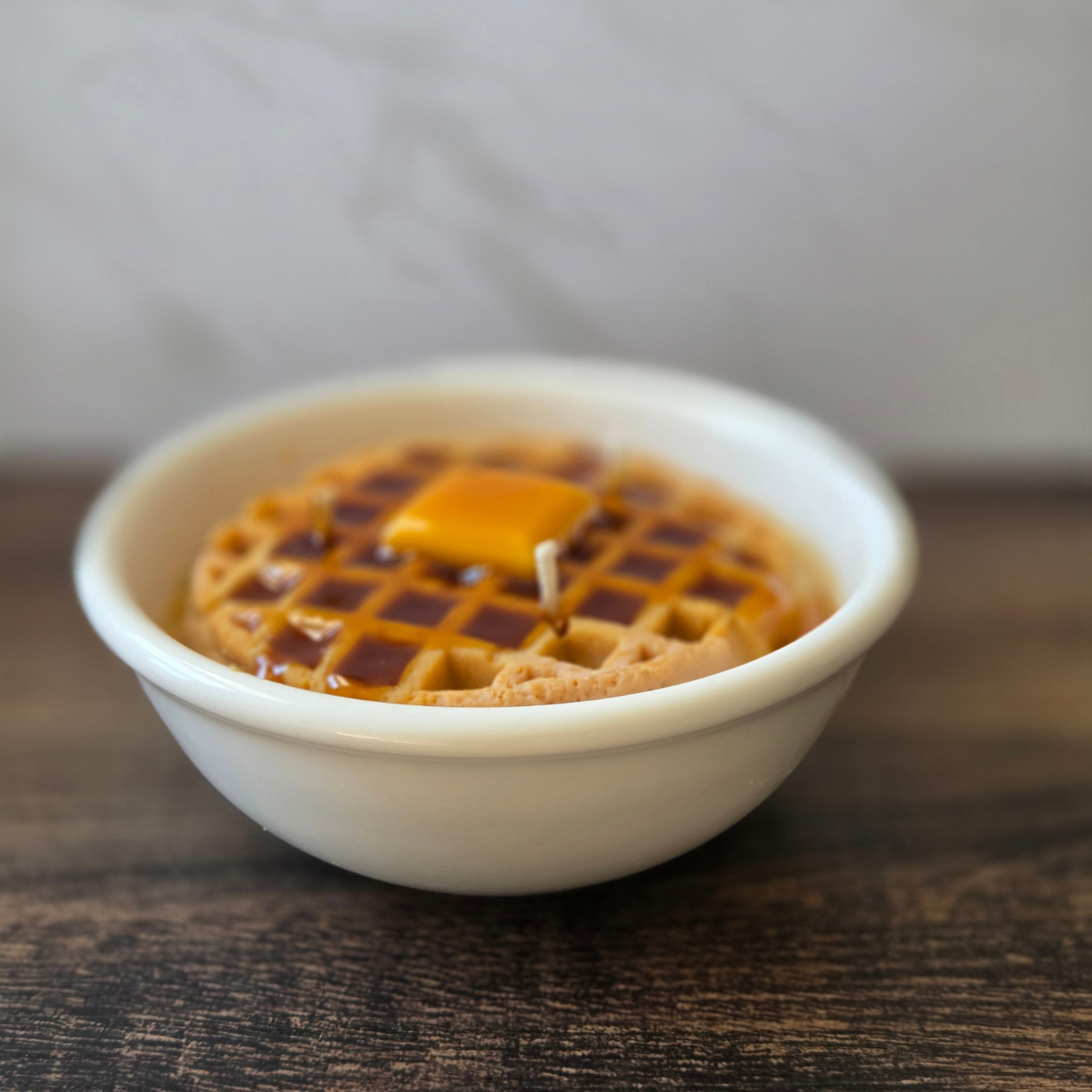 Golden Waffle Candle